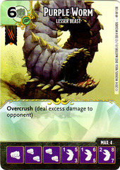 Purple Worm - Lesser Beast (Die & Card Combo)
