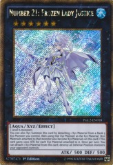 Number 21: Frozen Lady Justice - PGL2-EN018 - Gold Secret Rare - 1st Edition