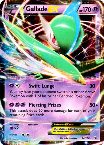 Gallade EX - 34/108 - Holo Rare EX