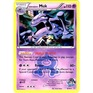 Team Aquas Muk - 8/34 - Holo Rare