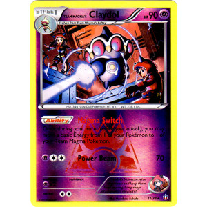 Team Magmas Claydol - 11/34 - Holo Rare - Reverse Holo