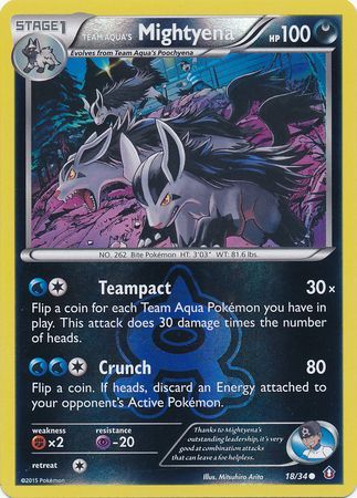 Team Aquas Mightyena - 18/34 - Common - Reverse Holo