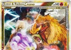 Entei and Raikou LEGEND (Top) - 90/95 - Rare Holo Legend