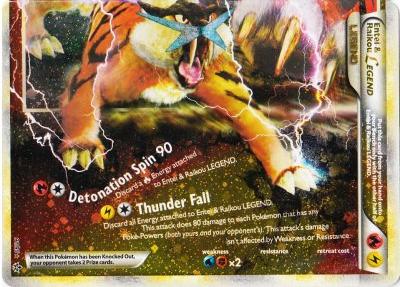 Entei and Raikou LEGEND (Bottom) - 91/95 - Rare Holo Legend