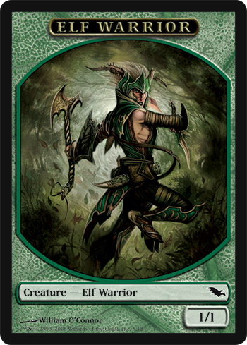 Elf Warrior Token - Green