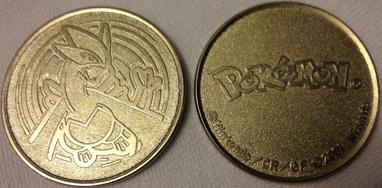 Silver Lugia Metal CR/GF 2001 Wizards Collectable Coin