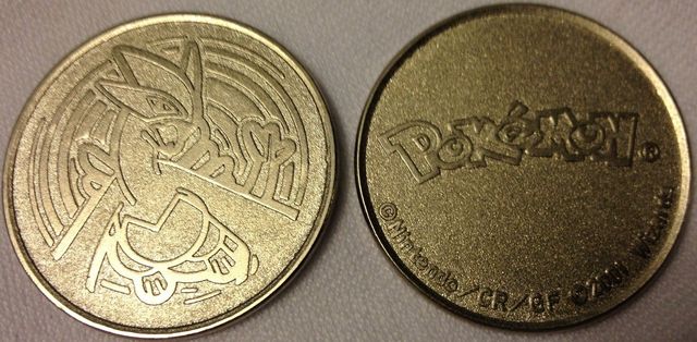 Silver Lugia Metal CR/GF 2001 Wizards Collectable Coin