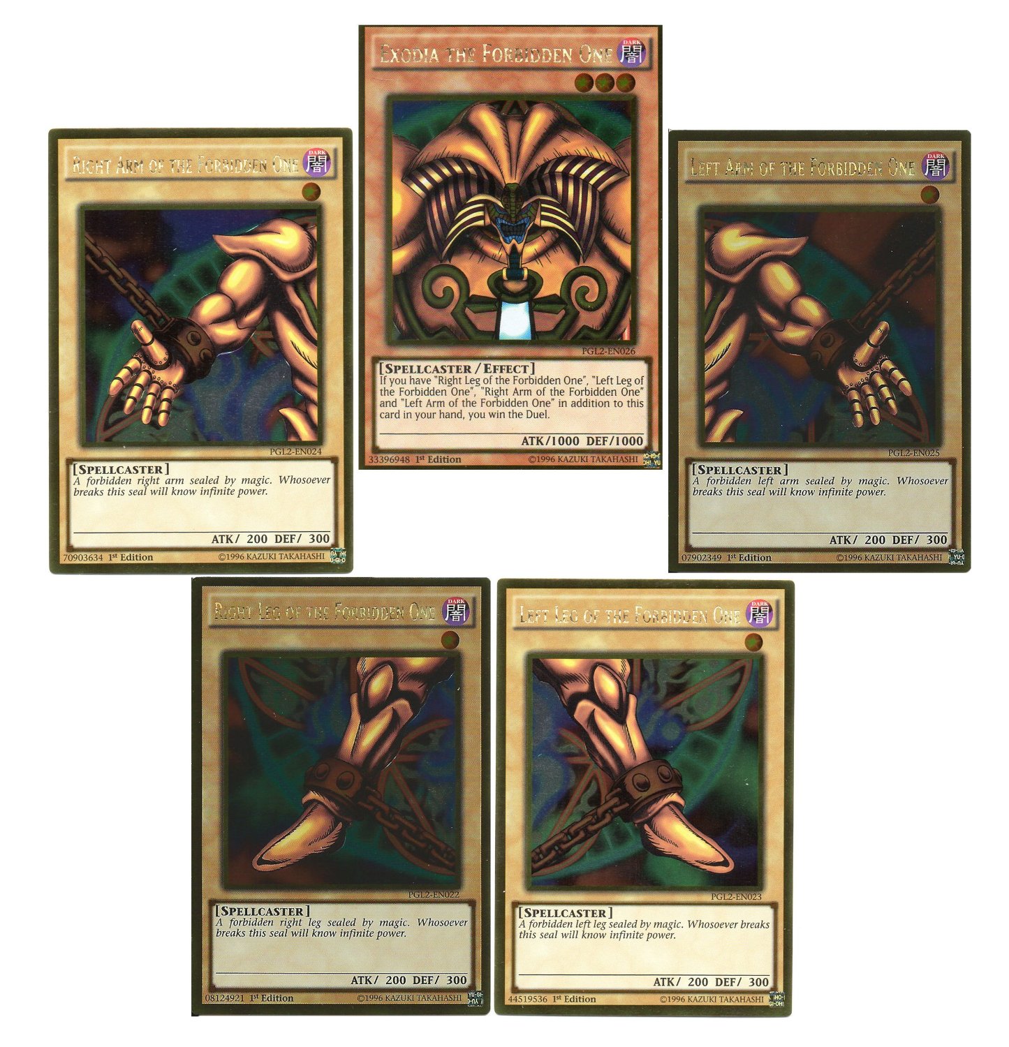 Exodia deals Full Set 1st Edition