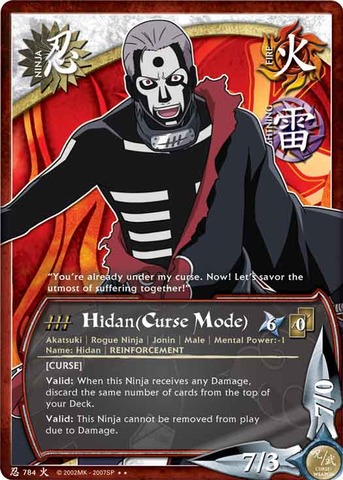 Hidan (Curse Mode) - N-784 - Rare - 1st Edition