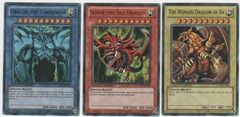 Set of Egyptian God Cards (Obelisk, Ra, Slifer) - Ultra Rare - Limited Edition