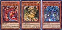 Set of Sacred Beast Cards (Hamon, Raviel, & Uria) - Ultra Rare - Limited Edition