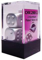 2 Aluminum Plated 16mm D6 - CHX29012