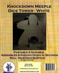 Knockdown Meeple Dice Tower - White