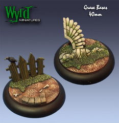 Wyrd Base Inserts - Graveyard - 40mm