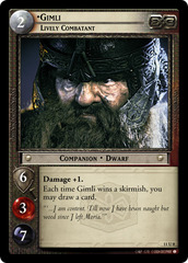 Gimli, Lively Combatant