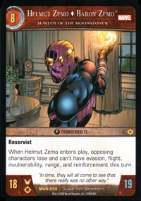 Helmut Zemo Baron Zemo, Master of the Moonstones