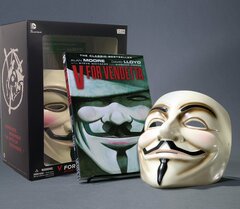 V FOR VENDETTA BOOK AND MASK SET (MR)