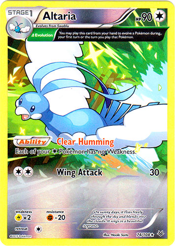 Altaria - 74/108 - Rare - Reverse Holo