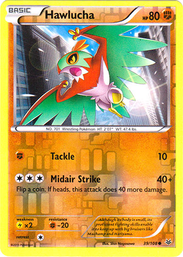 Hawlucha - 39/108 - Common - Reverse Holo