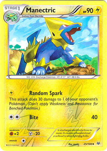 Manectric - 25/108 - Uncommon - Reverse Holo