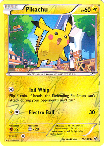 Pikachu - 20/108 - Common - Reverse Holo