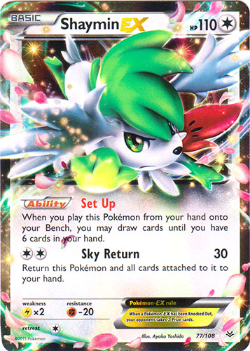 Shaymin EX - 77/108 - Holo Rare ex