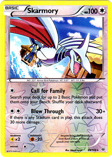 Skarmory - 69/108 - Rare - Reverse Holo