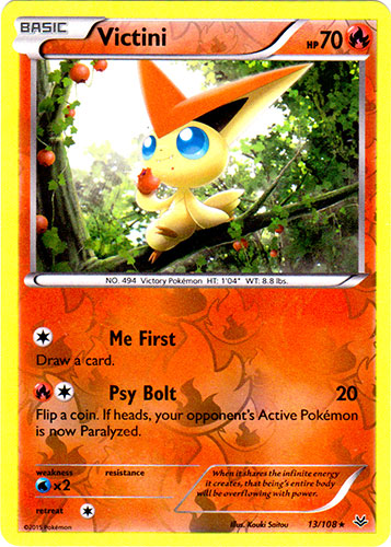 Victini - 13/108 - Rare - Reverse Holo