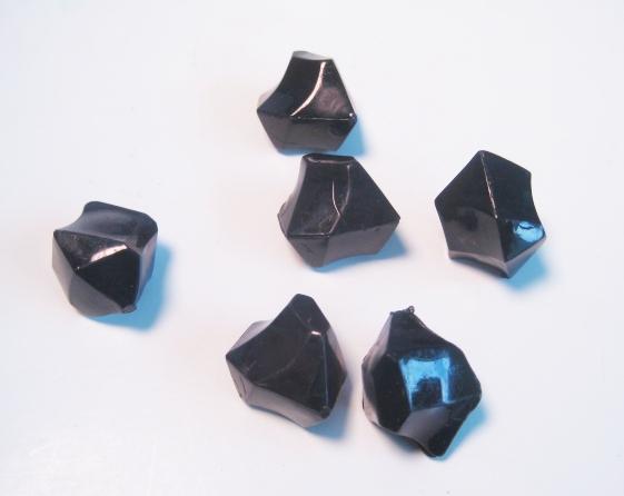Gaming Crystals: Large Black Crystals (6)