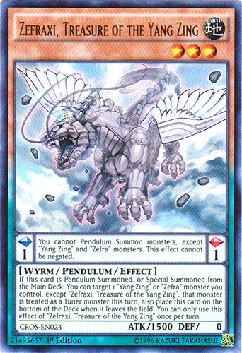 Zefraxi, Treasure of the Yang Zing - CROS-EN024 - Ultra Rare - 1st Edition