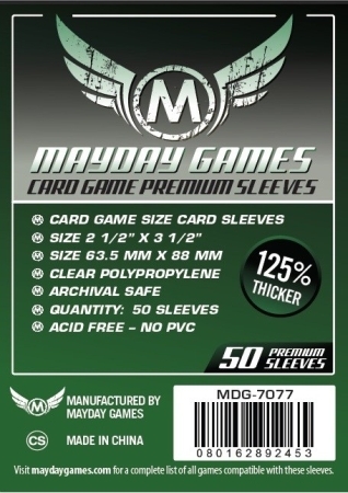 Mayday Games - Premium Card Sleeves - 63.5mm x 88mm - 50ct