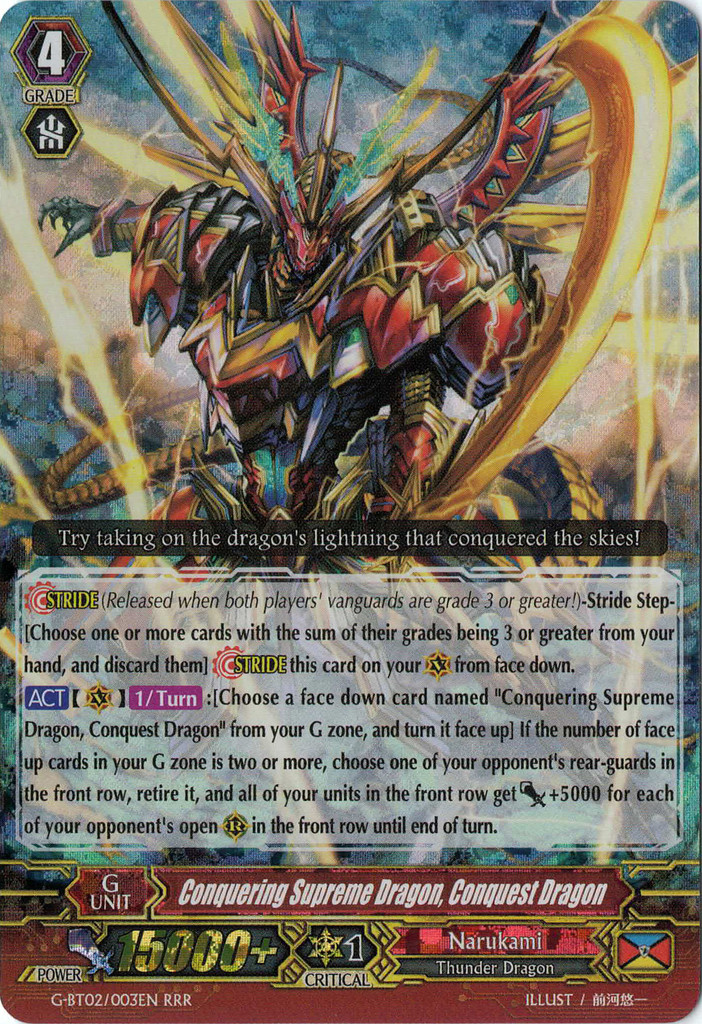Conquering Supreme Dragon, Conquest Dragon - G-BT02/003EN - RRR Conquering Supreme Dragon, Conquest Dragon - G-BT02/003EN - RRR