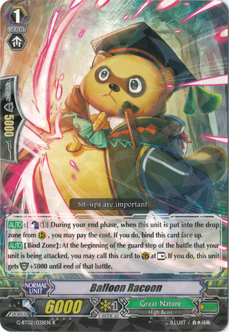 Balloon Racoon - G-BT02/038EN - R Balloon Racoon - G-BT02/038EN - R
