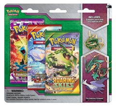 Pokemon XY6 Roaring Skies 3-Booster Blister Pack - Mega Rayquaza Pin