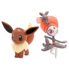 2-pack Small Figures - Eevee vs. Meloetta (Pirouette Form)