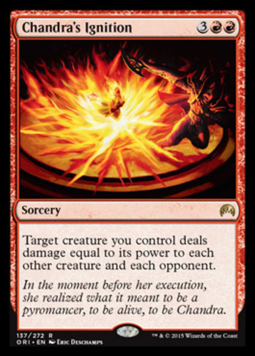 Chandra's Ignition 1x FOIL ORI MTG Magic Origins Rare MINT red Chandra's Ignition 1x FOIL ORI MTG Magic Origins Rare MINT red