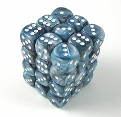 CHX27890 State Lustrous Dice with White Pips D6 12mm