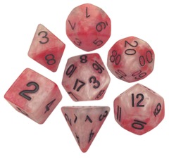 Resin Dice : Combo Attack Polyhedral Sets - Red/White