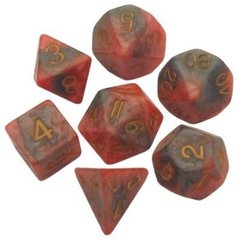 Resin Dice : Combo Attack Polyhedral Sets - Orange/Brown