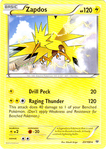 Zapdos - 23/108 - Shattered Holo Rare
