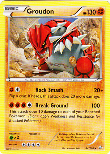Groudon - 84/160 - Cracked Ice Holo Earths Pulse Theme Deck Exclusive