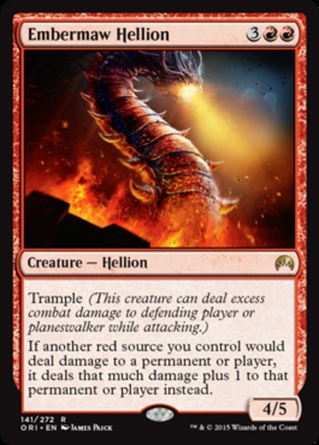 Embermaw Hellion 1x FOIL ORI MTG Magic Origins Rare MINT red Embermaw Hellion 1x FOIL ORI MTG Magic Origins Rare MINT red