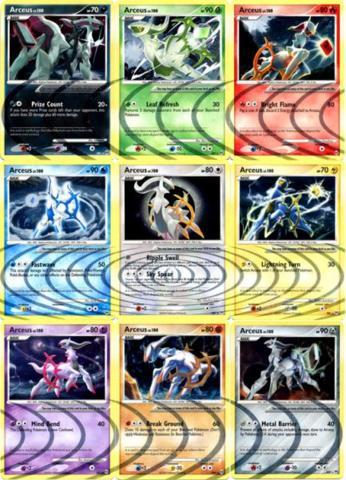 Arceus LV.100 - AR1 - AR9 - Complete Set