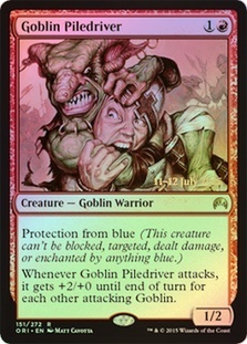 Goblin Piledriver - Foil - Prerelease Promo