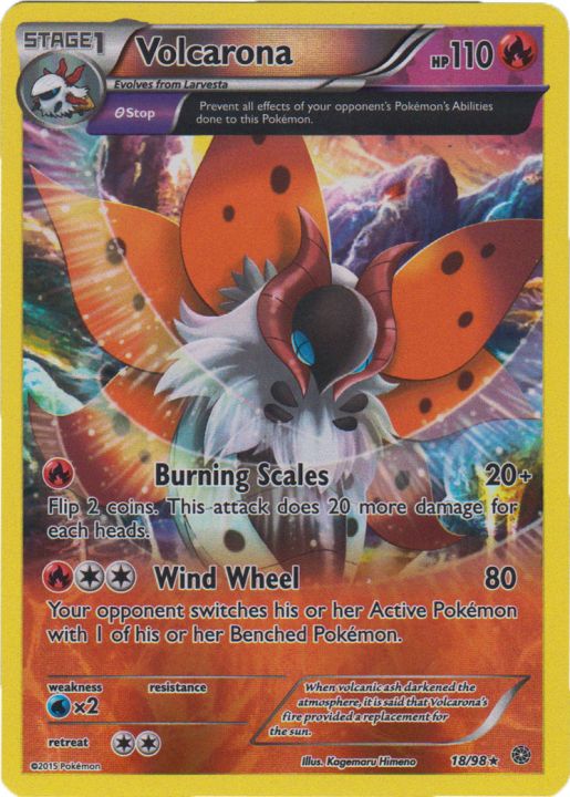 Volcarona - 18/98 - Rare - Reverse Holo