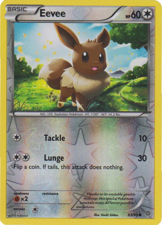 Eevee - 63/98 - Common - Reverse Holo