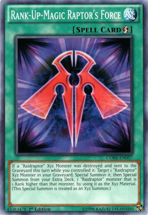 Rank-Up-Magic Raptors Force - CORE-EN057 - Common - 1st Edition