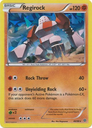Regirock - 40/98 - Shattered Holo Rare