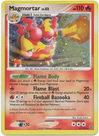Magmortar - 31/132 - Cosmos Holo Lavaflow Theme Deck Exclusive