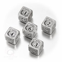 5 D6 Steampunk Metal-black set